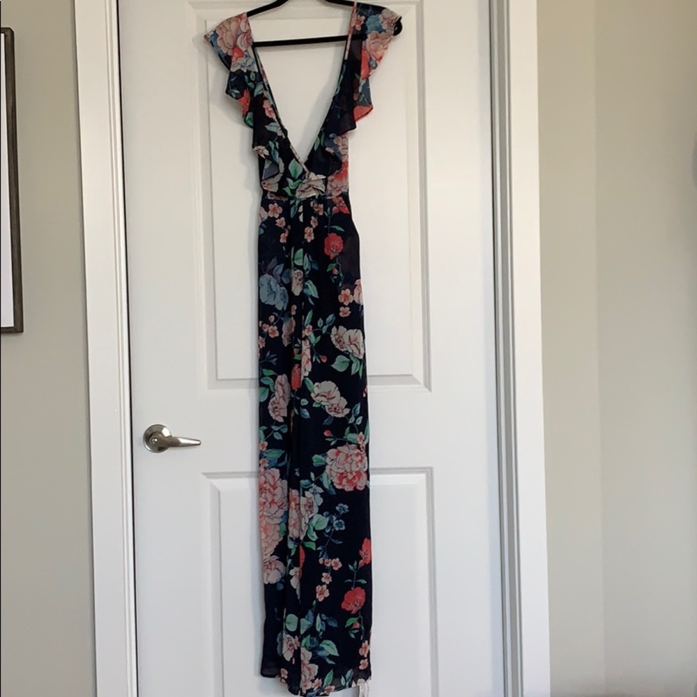 Yumi Kim navy floral jumpsuit